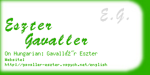 eszter gavaller business card